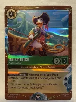 Disney Lorcana Daisy Duck Pirate Captain Azurite Treasure Exclusive Promo 16/P3 - Image 1