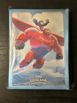 Disney Lorcana Baymax Armored Companion Foil Sleeves Nationals Prize Sealed New - Image 1