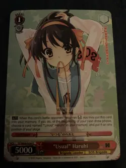 Weiss Schwarz The Melancholy of Haruhi Suzumiya "Usual" Haruhi SY/W08-E056 - Image 1