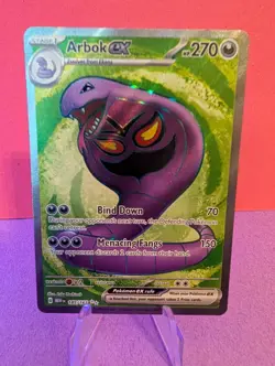 Arbok ex 185/165 Scarlet & Violet 151 Full Art Ultra Rare Holo Pokemon Card NM - Image 1