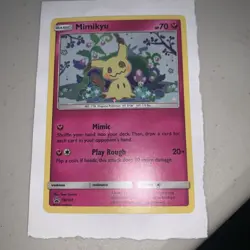 Mimikyu SM163 Holo Pokemon Sun & Moon Team Up Black Star Blister Promo Card - NM - Image 1