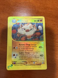 Pokemon TCG Primeape Reverse Holo Rare Card Aquapolis 29/147 - Image 1