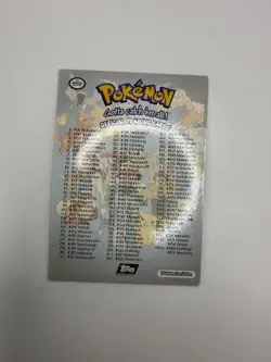 Pokemon Topps TV Animation Black Label Foil Checklist Card MP 1999 - Image 4