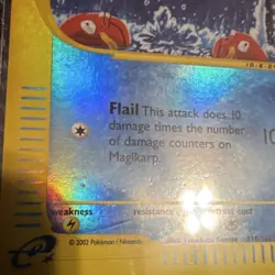 Pokemon Magikarp 118/165 Expedition Base Set Basic Common Reverse Holo 2002 Card - Image 2