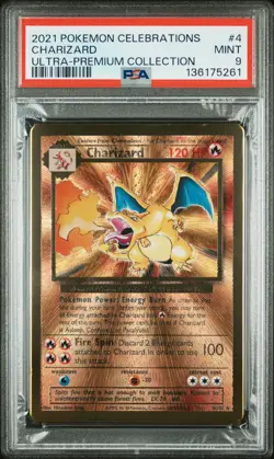 2021 CHARIZARD #4 & PIKACHU #58 POKEMON UPC CELEBRATIONS METAL CARD PSA 9 set - Image 2