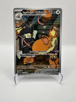Team Rocket's Raticate 202/182 Sv10: Destined Rivals Holo Pokemon Near Mint - Image 1