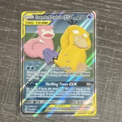 Pokemon Slowpoke & Psyduck GX TAG TEAM Ultra Rare Full Art Holo 218/236 Sm-Unif… - Image 1