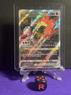 Pokemon TCG Charizard VStar SWSH262 Black Star Promo English NM Top Loader - Image 2
