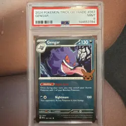 2024 POKEMON TCG TRICK OR TRADE #057 GENGAR PSA 9 Mint Graded - Image 1