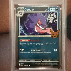 2024 POKEMON TCG TRICK OR TRADE #057 GENGAR PSA 9 Mint Graded - Image 2