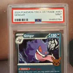 2024 POKEMON TCG TRICK OR TRADE #057 GENGAR PSA 9 Mint Graded - Image 3