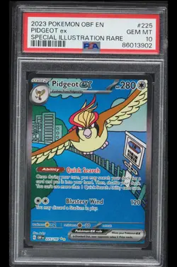 2023 Pokemon Scarlet & Violet Obsidian Flames SIR Pidgeot ex #225 PSA 10 GEM MIN - Image 1