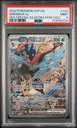 Greninja EX 132 Shrouded Fable Special Illustration Collection Pokemon PSA 9 - Image 1