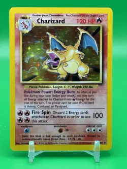 Charizard Base Set Unlimited Holo Rare 4/102 Pokemon TCG LP - Image 1