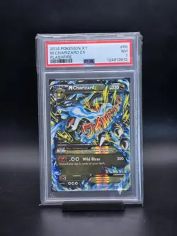 2014 POKEMON XY FLASHFIRE #69 M CHARIZARD EX PSA 7 - Image 1