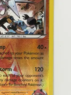 Pokemon TCG Team Magma’s Aggron 14/34 ReverseHolo Rare 2015 XY Double Crisis HP - Image 2