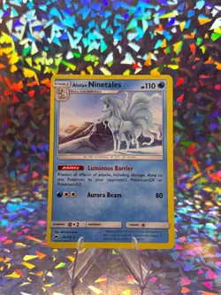 ALOLAN NINETALES 28/147 RARE BURNING SHADOWS POKEMON LP - Image 1