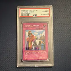 Konami Yu-Gi-Oh! Imperial Order Secret Rare Unlimited PSV-EN104 PSA 10 - Image 1