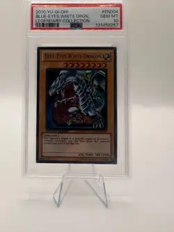 2010 YU-GI-OH! LEGENDARY COLLECTION #EN004 BLUE-EYES WHITE DRAGON PSA 10 - Image 1