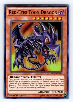 Yugioh Red-Eyes Toon Dragon SHVI-EN036 Super Rare - NM 💎 - Image 1
