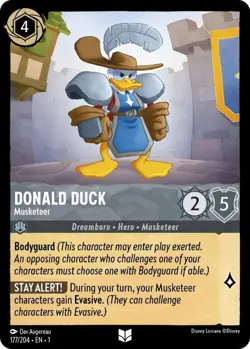 Disney Lorcana TCG - The First Chapter - Donald Duck Musketeer 177/204 Uncommon - Image 1