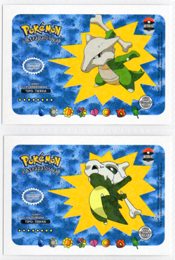 Shiny Pokemon Who’s That Pokemon - CUBONE & MAROWAK * CRACKED ICE HOLO CARD - Image 1