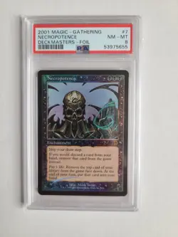MTG Vintage FOIL Necropotence PSA 8 NM-MT 2001 Deckmasters English Card RARE! - Image 2