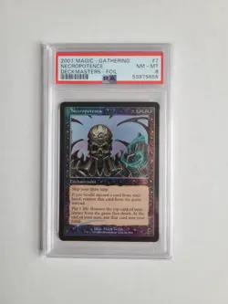 MTG Vintage FOIL Necropotence PSA 8 NM-MT 2001 Deckmasters English Card RARE! - Image 3
