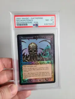 MTG Vintage FOIL Necropotence PSA 8 NM-MT 2001 Deckmasters English Card RARE! - Image 4