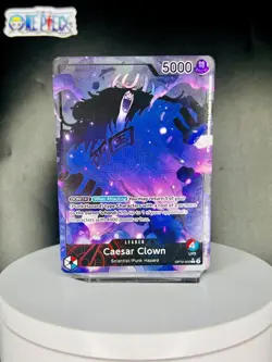 One Piece Card Game 🏴‍☠OP10-002 Caesar Clown "Leader" NM Alt Art Foil ENGLISH - Image 1