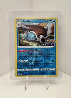 Pokemon Blastoise GO 017/078 Reverse Holo Rare 170 HP Stage 2 English Card - Image 1