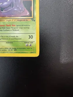 Pokemon TCG Muk Fossil Card 28/62 Regular 1st Edition Rare - Image 5