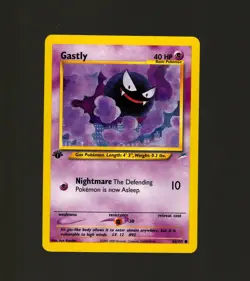 Gastly 65/105 Pokemon TCG 1st Edition Neo Destiny NM Vintage 2002 Card - Image 1