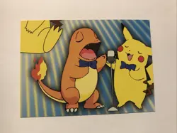 Pokemon 2000 Topps Series 3 Puzzle Card P06 of 6 - Pikachu - Charmander - Image 1