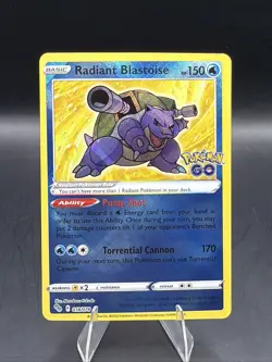 Radiant Blastoise 018/078 Pokemon GO Holo - Image 1