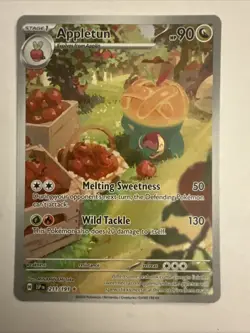 Pokemon Appletun 211/191 Sv08 Surging Sparks Illustration Rare Holo 2024 - Image 1