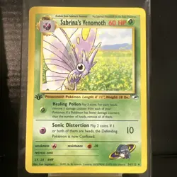 Pokemon TCG Sabrina's Venomoth Gym Heroes 34/132 1st Edition NM/LP - Image 1