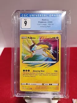 Pokemon Raikou 050/185 Amazing Rare 2020 Vivid Voltage CGC 9 Mint - Image 1