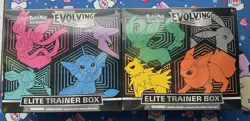 2x Pokemon TCG Sword & Shield Evolving Skies Elite Trainer Box - Art Set of 2 - Image 1