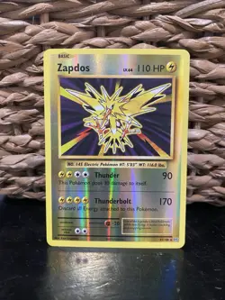 Pokemon TCG Zapdos Evolutions 42/108 Reverse Holo Holo Rare - Image 1