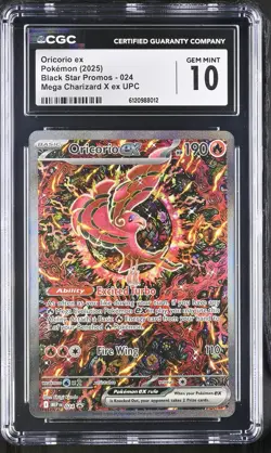 CGC 10 Oricorio EX MEP 024 Mega Charizard X UPC Promo Pokemon - Image 1