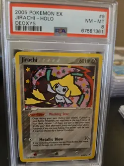 2005 POKEMON EX DEOXYS #9 JIRACHI-HOLO PSA 8 - Image 1