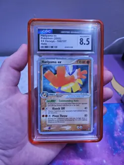 2005 Pokemon EX Deoxys Hariyama ex 100/107 CGC 8.5 with Guard - Image 1