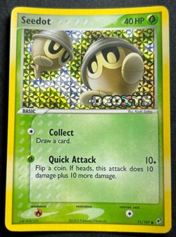 Pokemon TCG 2005 Seedot 71/107 EX Deoxys Reverse Holo STAMPED Mint NM+ - Image 1