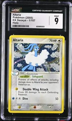 Pokemon Altaria 1/107 EX Deoxys Holo Rare CGC 9 MINT - Image 1