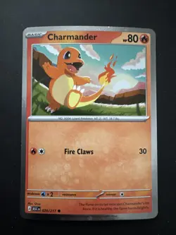 Charmander Cosmos Holo 020/217 Ascended Heroes Pokemon W/Swirl - Image 1