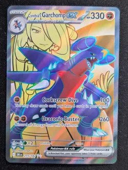 Cynthia's Garchomp ex 215/182 SV10: Destined Rivals Pokemon NM Holo - Image 1