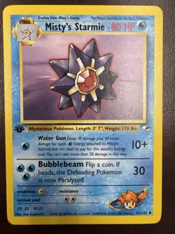 Mistys Starmie 1st Edition Stamp 56/132 Pokemon 2000 Gym Heroes Vintage WOTC LP+ - Image 1