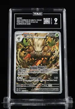 Pokemon Shiftry 163/162 Temporal Forces Illustration Rare Holo TAG 9 2024 #09 - Image 1