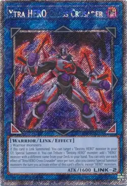 Yugioh! Xtra HERO Cross Crusader - RA04-EN076 - Platinum Secret Rare - 1st Editi - Image 1